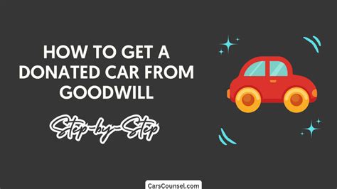 donating a car to goodwill.